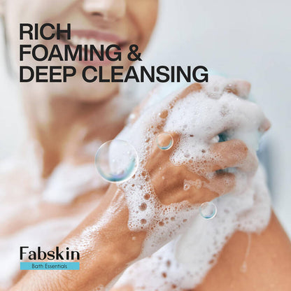 Image 4 of Fabskin Luxury Bathing Round Loofah Bath Sponge - Peach