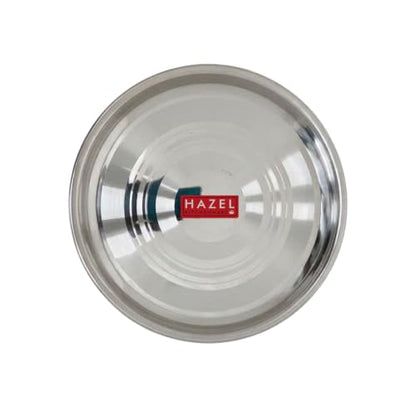 Image 7 of HAZEL Stainless Steel Lunch Plate Set of 6 | 27 cm