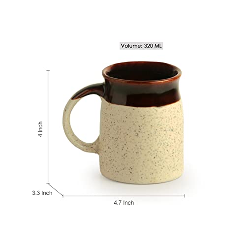 Image 6 of ExclusiveLane Cocoa Rims Studio Pottery Ceramic Coffee Mugs Set of 2
