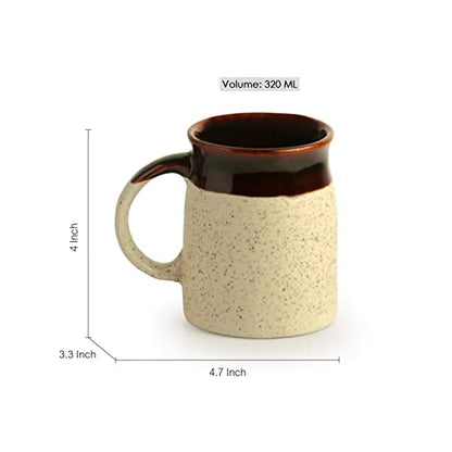 Image 6 of ExclusiveLane Cocoa Rims Studio Pottery Ceramic Coffee Mugs Set of 2