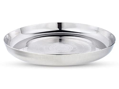 Image 1 of Default Title for the product neelam Stainless Steel Diamond Guj. Sada Thali 30.5 cm