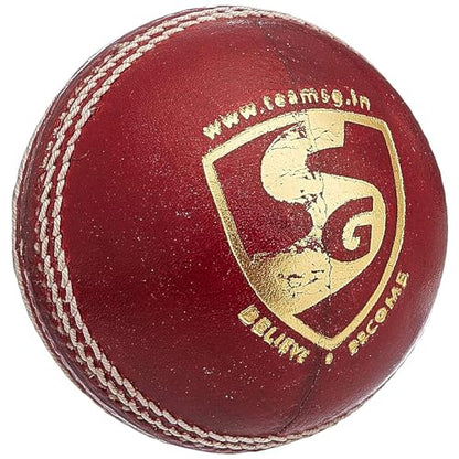Image 3 of SG Test Adult Size Leather Cricket Ball (Red)