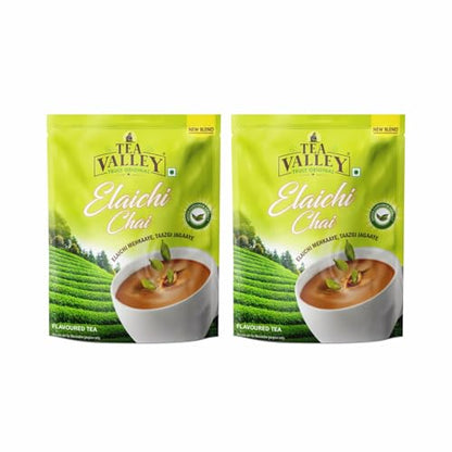 Image 1 of Pack of 1 for the product Tea Valley Elaichi Chai, Cardamom Flavoured Tea, Premium Assam Blend, 1 kg, Pack of 2