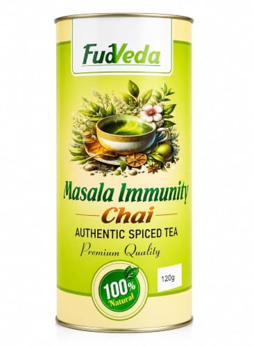 Image 1 of Default Title for the product FudVeda Premium Natural Loose Leaf Tea Authentic Tea Blend Rich Aroma & Smooth Taste Hygienically Packed Daily Refreshment (Masala Immunity Chai)