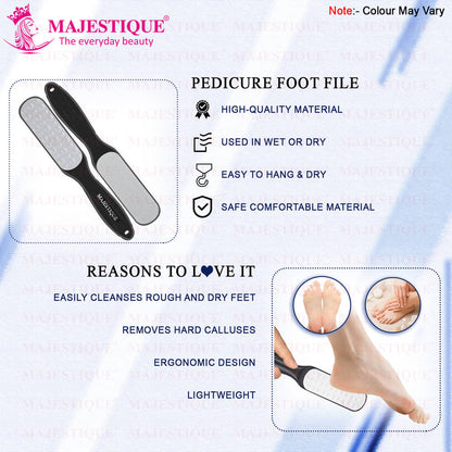 Image 4 of Majestique Callus Remover Foot Scrubber for Pedicure Spa Treatment - Color May Vary