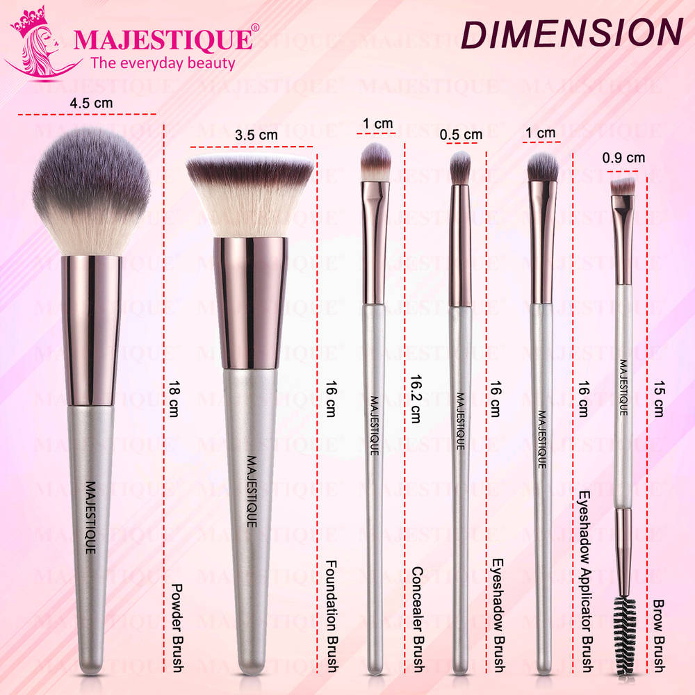 Image 2 of Majestique Professional Makeup Brush Set