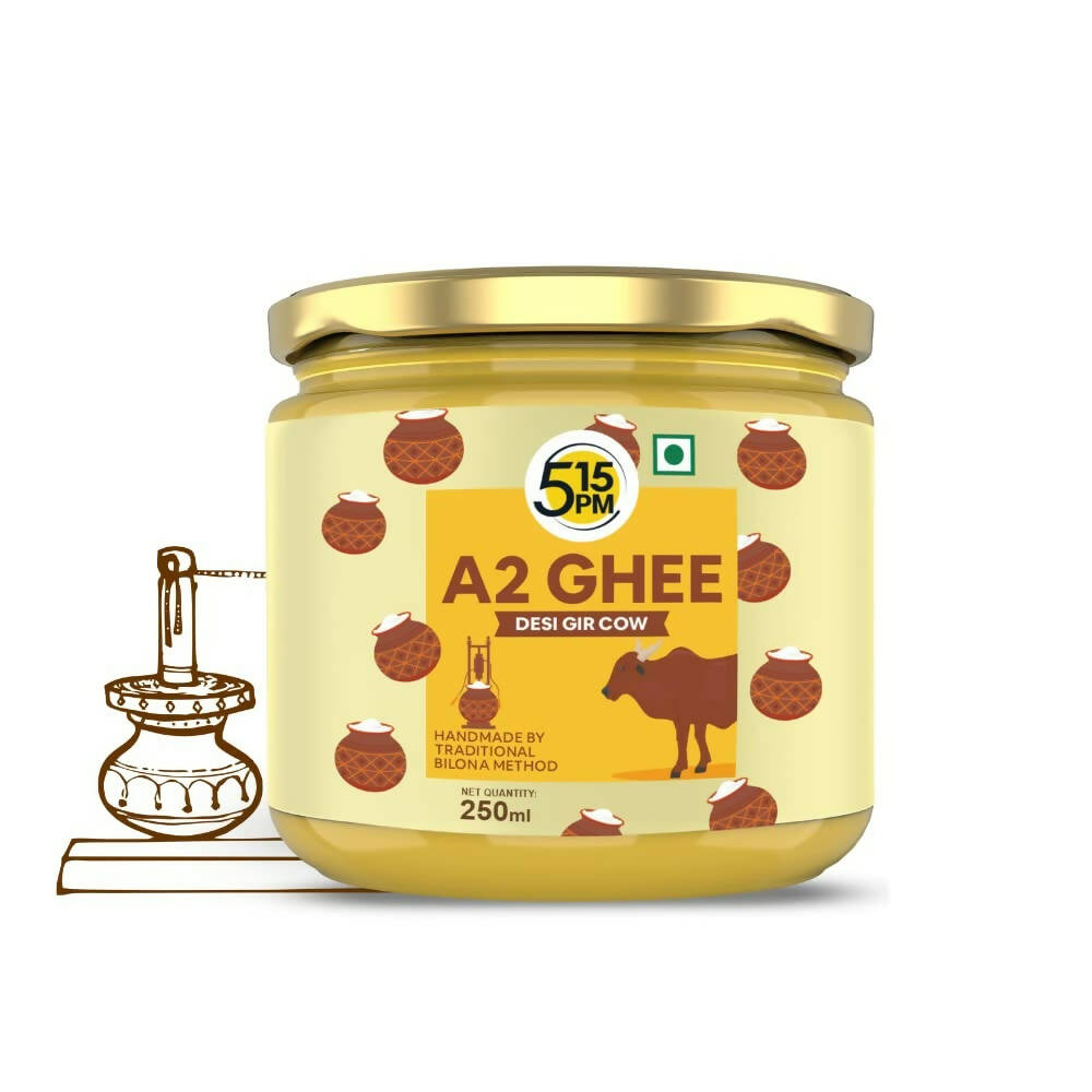 Image 1 of 5:15PM A2 Ghee Organic | Traditional Vedic Bilona Method Ghee | Desi A2 Gir Cow Ghee