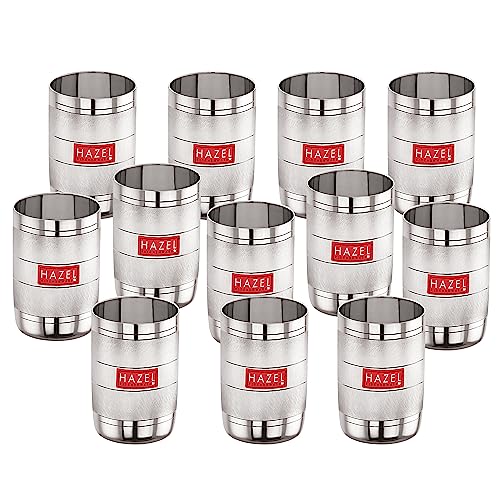 Image 1 of Default Title for the product HAZEL Drinking Glasses Set of 12 350 ML