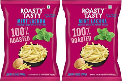 Image 1 of 200 g (Pack of 2) for the product Roasty Tasty Minty Lachha Roasted Potato Sticks 200g