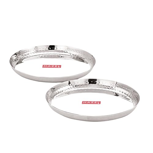 Image 5 of HAZEL Stainless Steel Lunch Plate 25.5cm Pack of 2