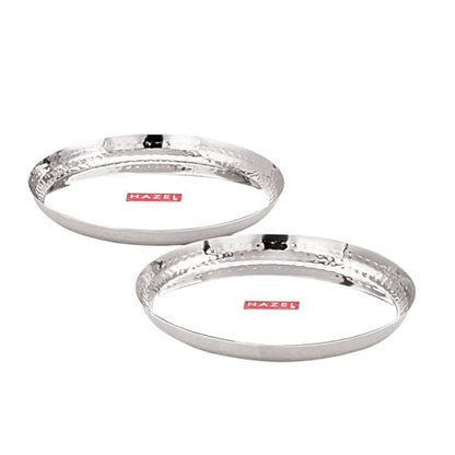 Image 5 of HAZEL Stainless Steel Lunch Plate 25.5cm Pack of 2