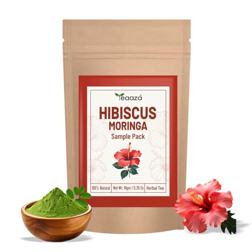 Image 1 of 10 Gram for the product Teaaza Hibiscus Moringa Green Tea For Acne -10 Grams