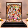Image 1 of Default Title for the product Timeless Prayer Shiv Parivar Wooden Table Idol 4x5 Inch HD Printed Decorative Piece