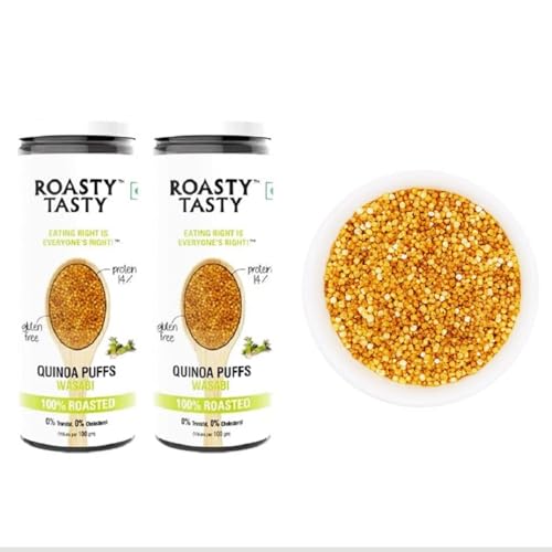 Image 4 of Roasty Tasty Wasabi Flavour Roasted Quinoa Puffs Pack of 2 (60g each)
