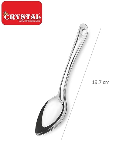 Image 4 of Crystal Basting Stainless Steel Serving Spoon, Silver