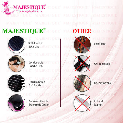 Image 5 of Majestique Wide Curve Detangling Hair Brush