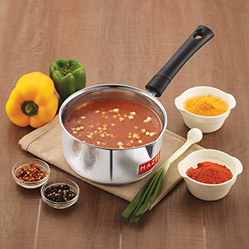 Image 3 of HAZEL Induction Bottom Sauce Pan Stainless Steel 1250 ML