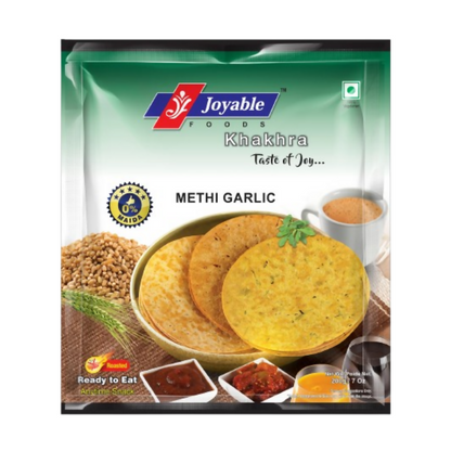 Image 1 of 200 gm / Pack of 1 for the product Joyable Methi Garlic Khakhra