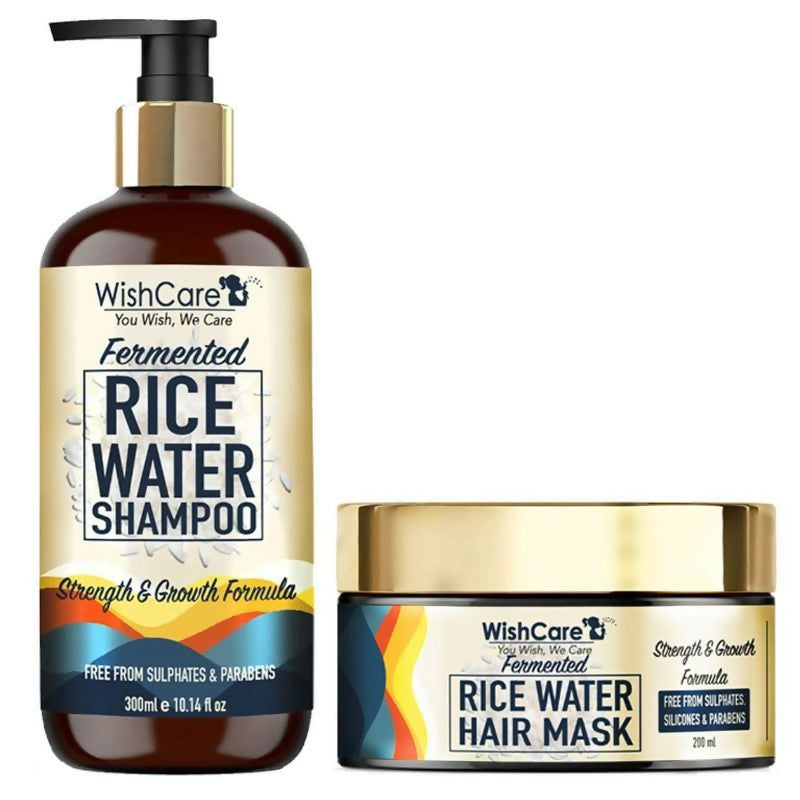 Image 1 of Wishcare Fermented Rice Water Shampoo & Hair Mask Combo - Strength & Growth Formula