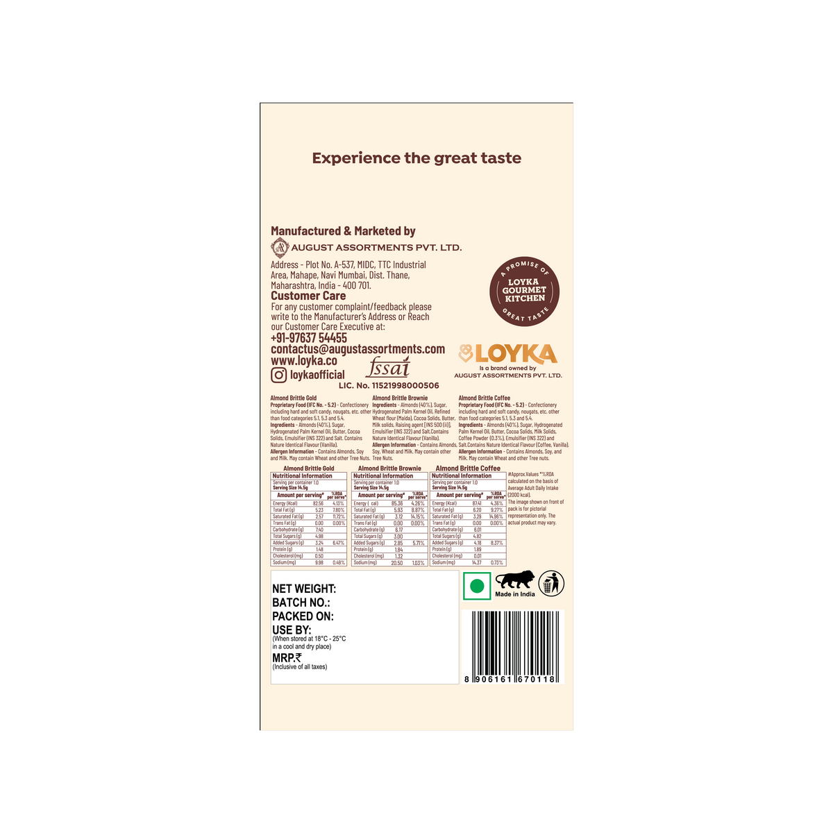 Image 7 of Loyka Almond Brittle Assorted 3 Pcs Box