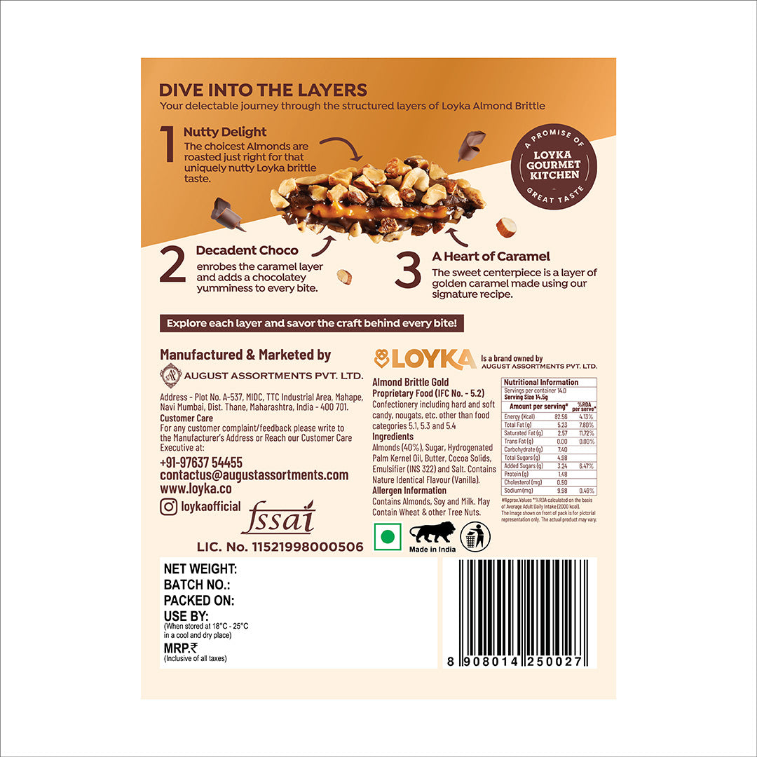 Image 6 of Loyka Almond Brittle Gold 14 Pcs Box
