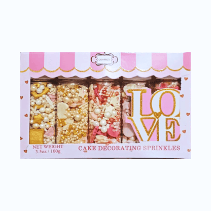 Image 8 of Confect Girls Baby Shower Sprinkles | Mix Heart, Teddy, Baby Feed Bottle & Baby Feet Sprinkles