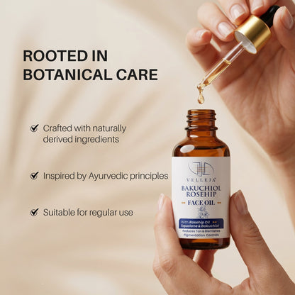 Image 8 of Velleja Bakuchiol Rosehip Face Oil with Squalane for Pigmentation & Dark Spots | Velleja