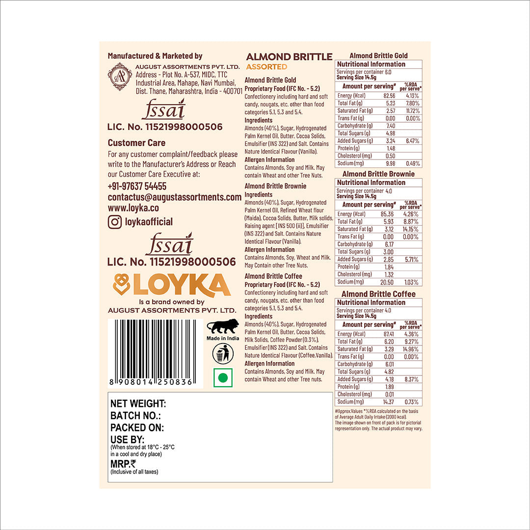 Image 6 of Loyka Almond Brittle Assorted 14 Pcs Box