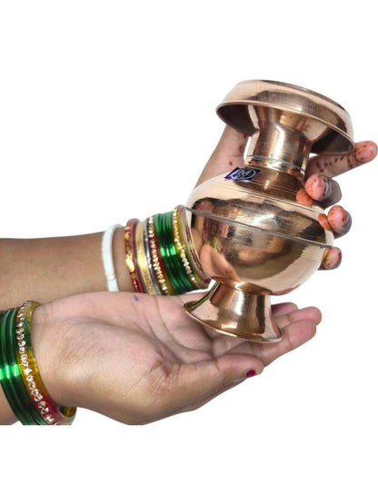 Image 4 of HATEKHORI Copper Devi Lota - Kalash