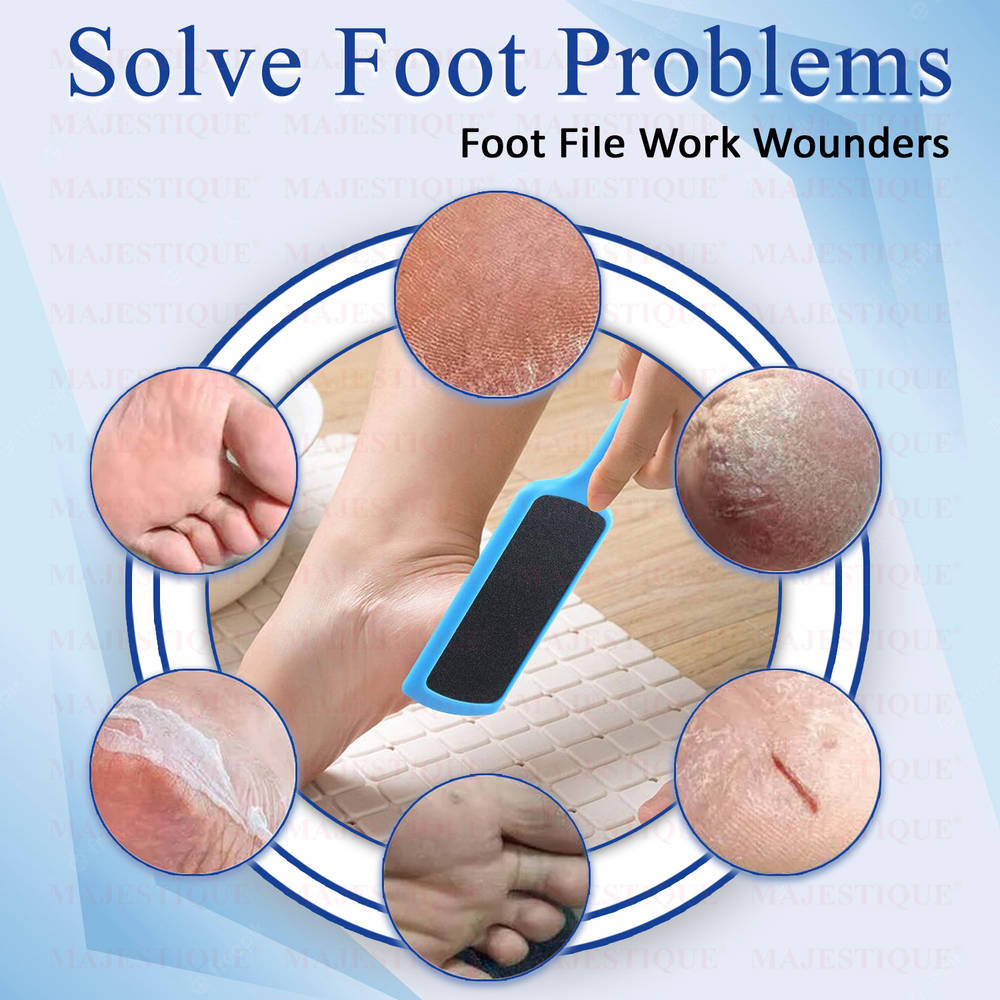 Image 7 of Majestique Double-Sided Foot Scrubber - Tools for Wet and Dry Feet - Color May Vary
