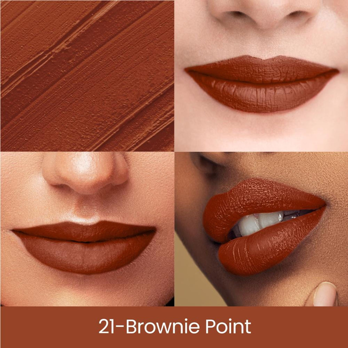 Image 2 of Swiss Beauty Matte Long Lasting Stay Maxx Lip Crayon Lipstick Matte Finish - Brownie Point