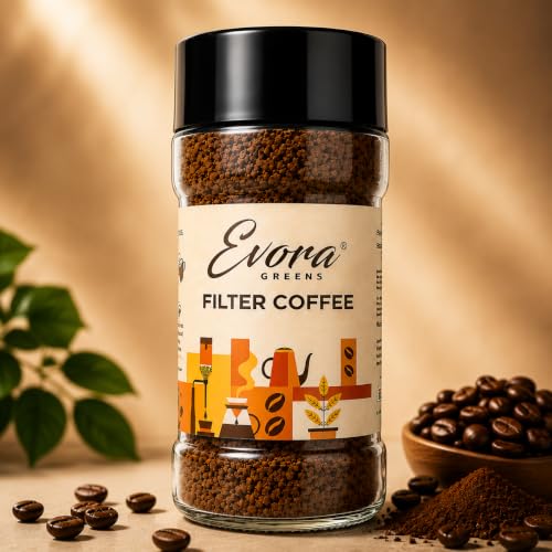 Image 1 of Pack of 1 for the product EVORA Greens Signature 100gm Filter Coffee Powder | Coffee with Arabica & Robusta Blend - Medium Roast | Make 50 Cups