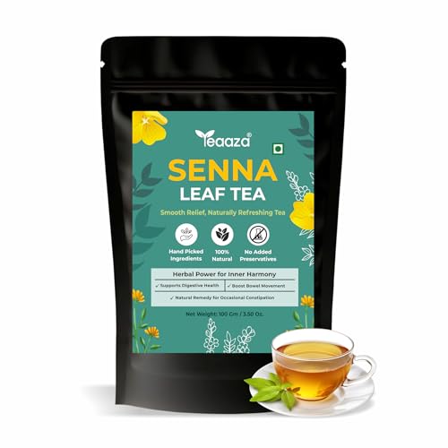 Image 1 of Pack of 1 for the product Teaaza Organic Senna Leaf Tea For Constipation & Digestion Loose Leaves - 100 Grams