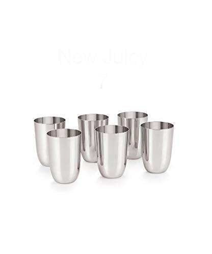 Image 1 of Default Title for the product neelam Stainless Steel 7, 18 Gauge PRM New Juicy Glass, 300 ml, Set of 12