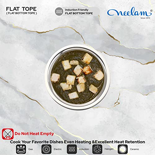 Image 6 of neelam Stainless Steel Flat Bottom Tope 1950 ml