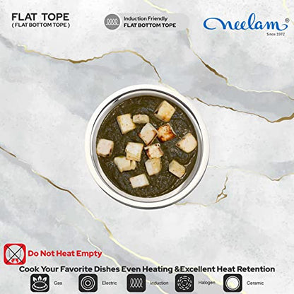 Image 6 of neelam Stainless Steel Flat Bottom Tope 1950 ml