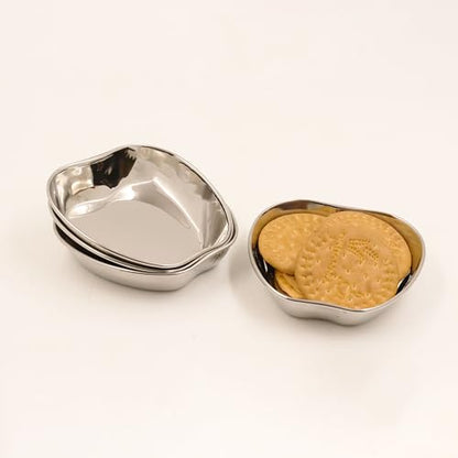 Image 2 of Apple Plate -4 for the product Spillbox Stainless Steel Halwa Plates