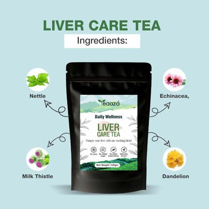 Image 8 of Teaaza Liver Care Tea With Dandelion Root, Milk Thistle & Nettle 10 Grams