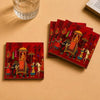 Image 1 of Default Title for the product ExclusiveLane Mughal Courtyard Wooden Coaster Set (Set of 4)