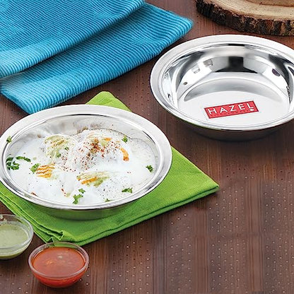 Image 19 of HAZEL Stainless Steel Snack Bowl/Plate Set