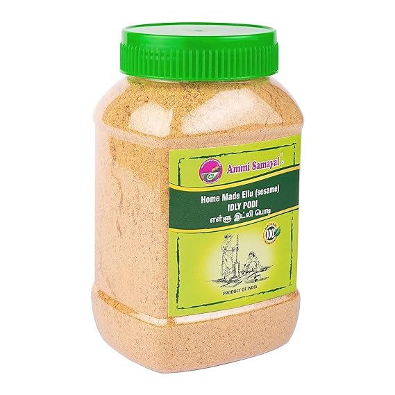 Image 5 of Ammi Samayal Homemade Sesame (Ellu) Idli Podi Powder 200g Pack of 3