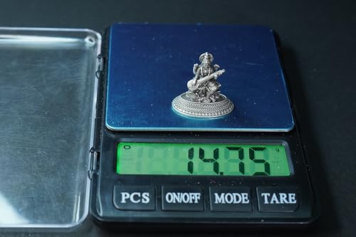 Image 6 of Dista Silvers Antique 2D Saraswathi Idol 14.75 cm