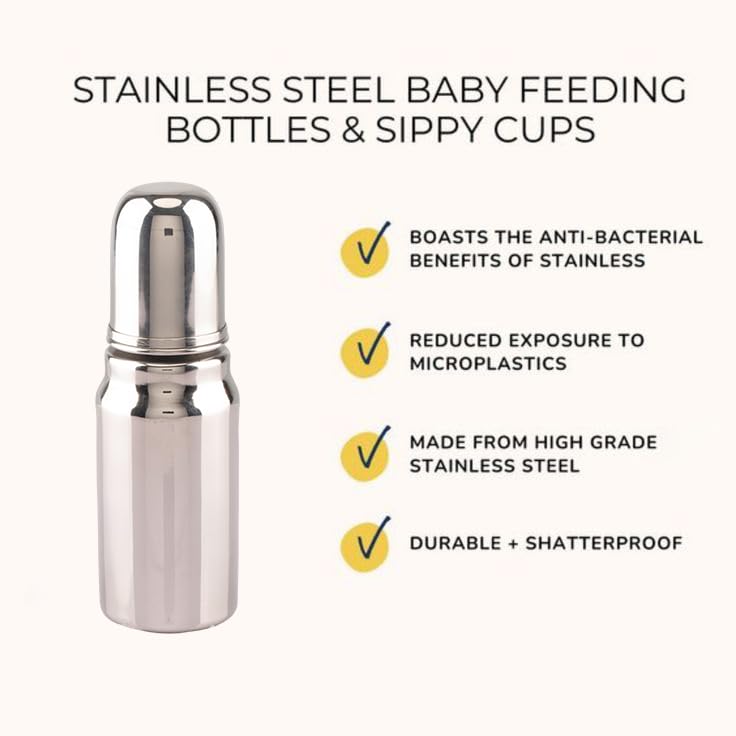 Image 7 of Spillbox Stainless Steel Feeding Bottle for Baby 370ml