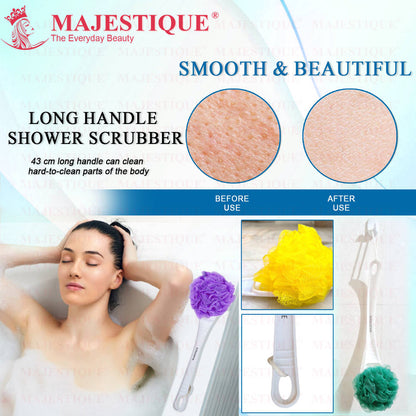 Image 3 of Majestique Long Handle Loofah (Colour May Vary)