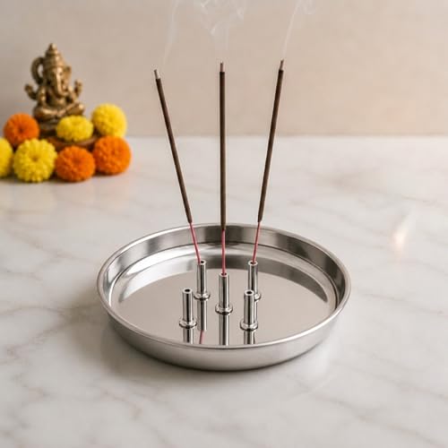 Image 1 of Default Title for the product Spillbox Brass Stainless Steel Incense Stick Holder Stand Bowl