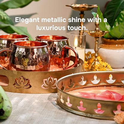 Image 5 of ALCU Serving Tray with Lotus Design