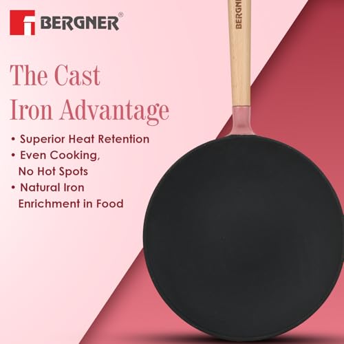 Image 7 of BERGNER Excalibur Lightweight Cast Iron Roti Tawa 26cm