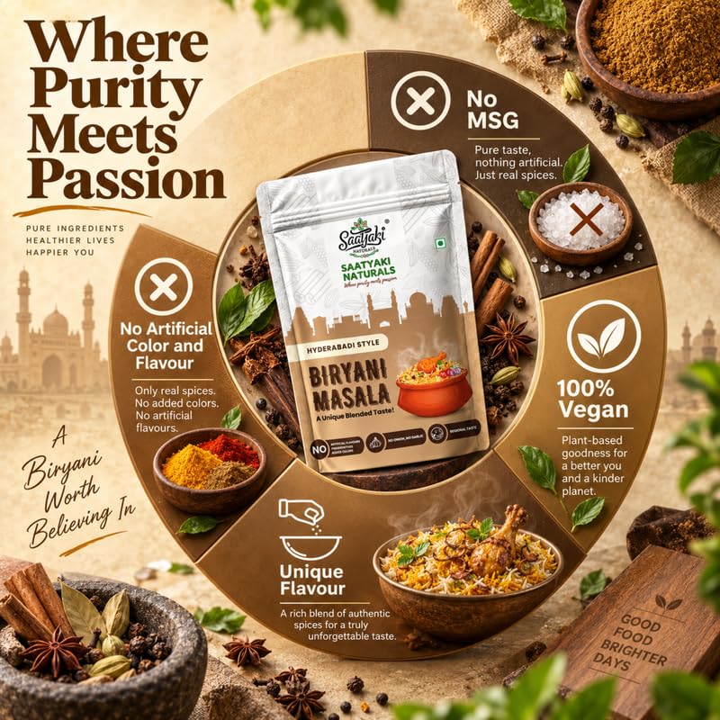 Image 8 of SAATYAKI NATURALS Hyderabadi Biryani Masala