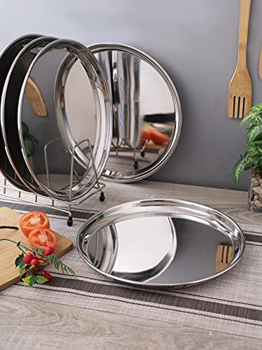 Image 1 of Default Title for the product neelam Stainless Steel Buffet Plate 17.5 cm Set of 6