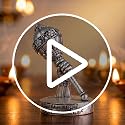 Image 2 of Astrotalk Shri Hanuman Gada Idol (2.7x4) Inch | 999 Silver Finish | Hanuman Chalisa Chaupai Engraved for Strength, Courage & Protection | Home Decor & Car Dashboard God Idol | Gift for Man & Woman